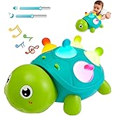 Musical Crawling Turtle Toy for Babies 6–18 Months, Tummy Time Sensory Toy with Lights & Sounds, Encourages Crawling and Walk