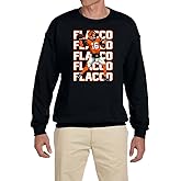 Black Cincinnati Joe Flacco Text Pic Crew Neck Sweatshirt