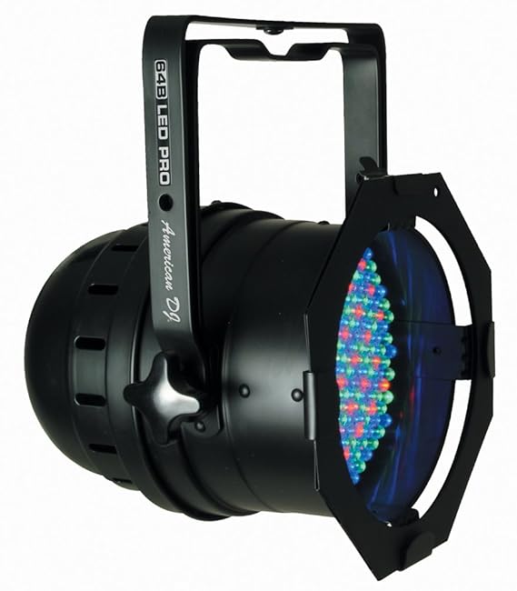 American DJ 64 LED Professional RGB Color Mixing Par Can Black