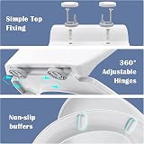 STOREMIC Soft Close Toilet Seat White with Quick Release and Child Seat view 6