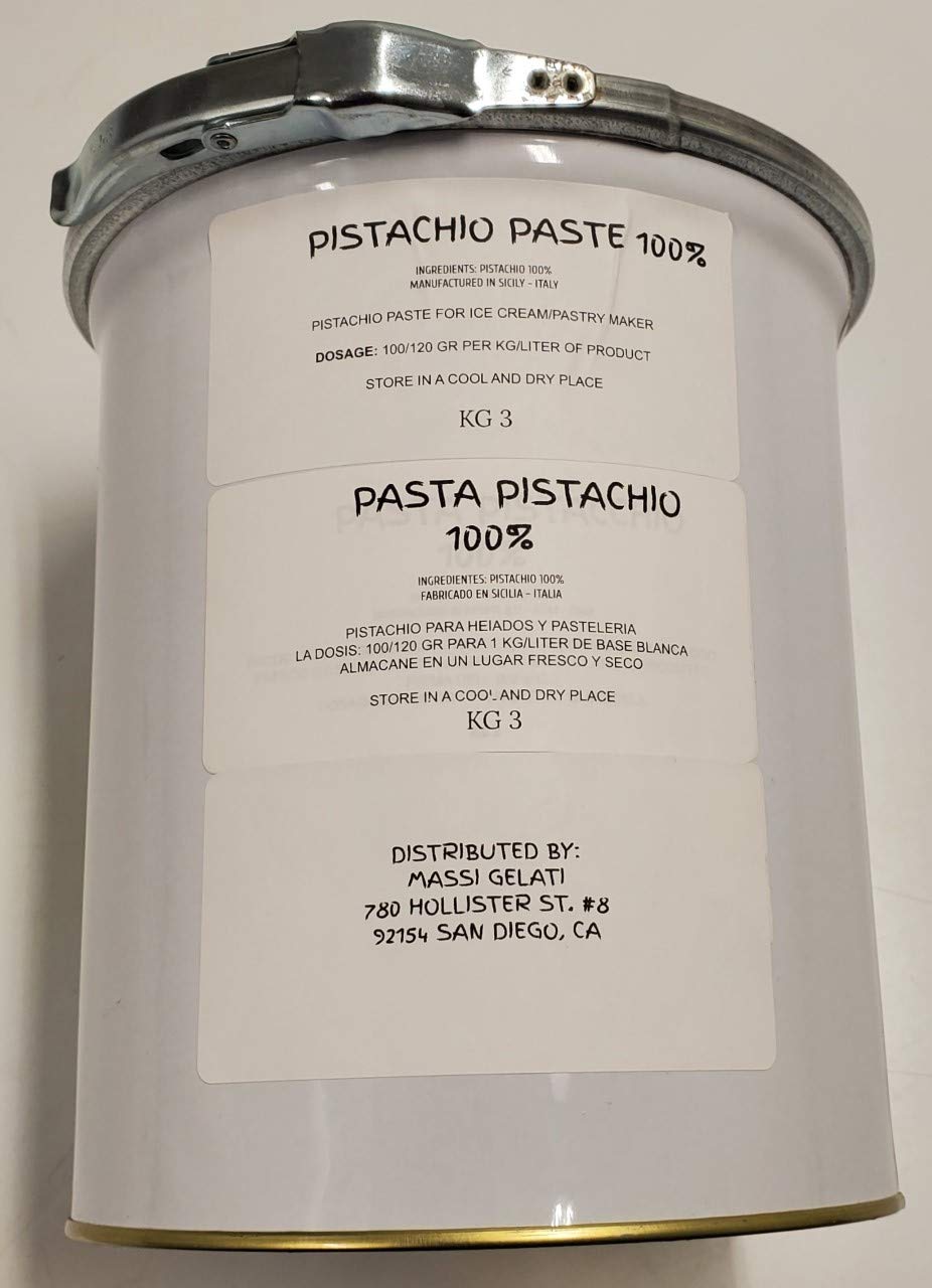 100% SICILIAN PISTACHIO PASTE 6.6 LB (3 KG)