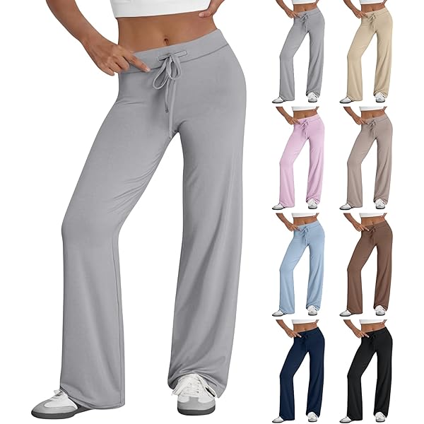 Amazon.com: Cotton Wide Leg Yoga Pants for Women High