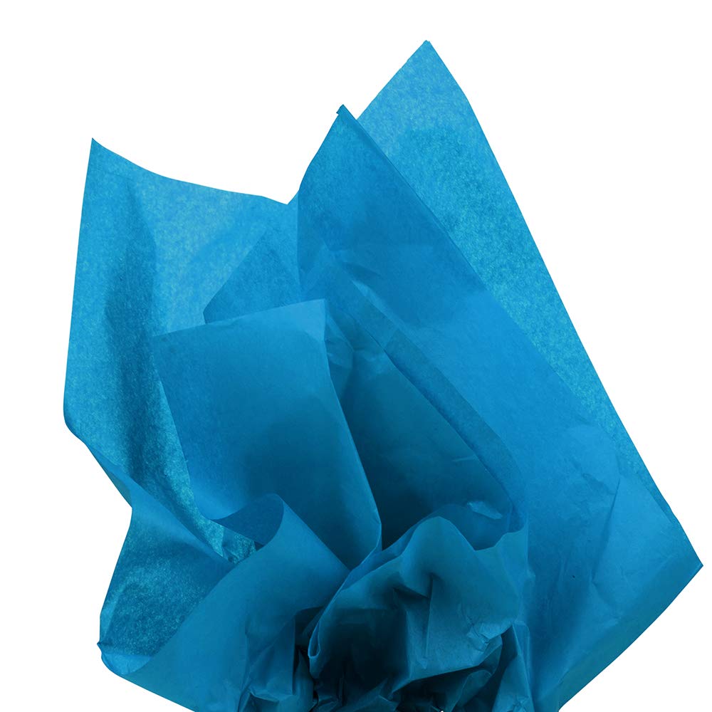 JAM Paper Aqua Blue Tissue Paper, 10 Sheets/Pack, Birthday