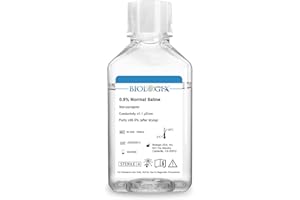 CryoKing 0.9% Normal Saline Solution, 0.1μm Filtration Sterilized Sodium Chloride Solution, Ready-to-Use Buffer for Lab Research Only, 500ml/Bottle (500ml Total)
