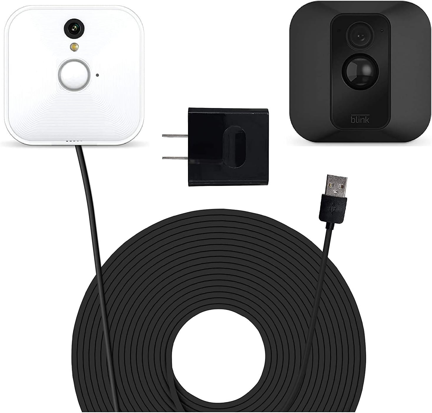 Charging Cable for Blink XT/XT 2 (Black 20 ft.) Indoor