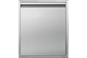 SGOLAN Outdoor Kitchen Doors 18W x 21H Inch Access Door with Hidden Handles Single Stainless Steel Access Cabinet Door, Flush Mount for Grilling Station& Outdoor Kitchens BBQ Island