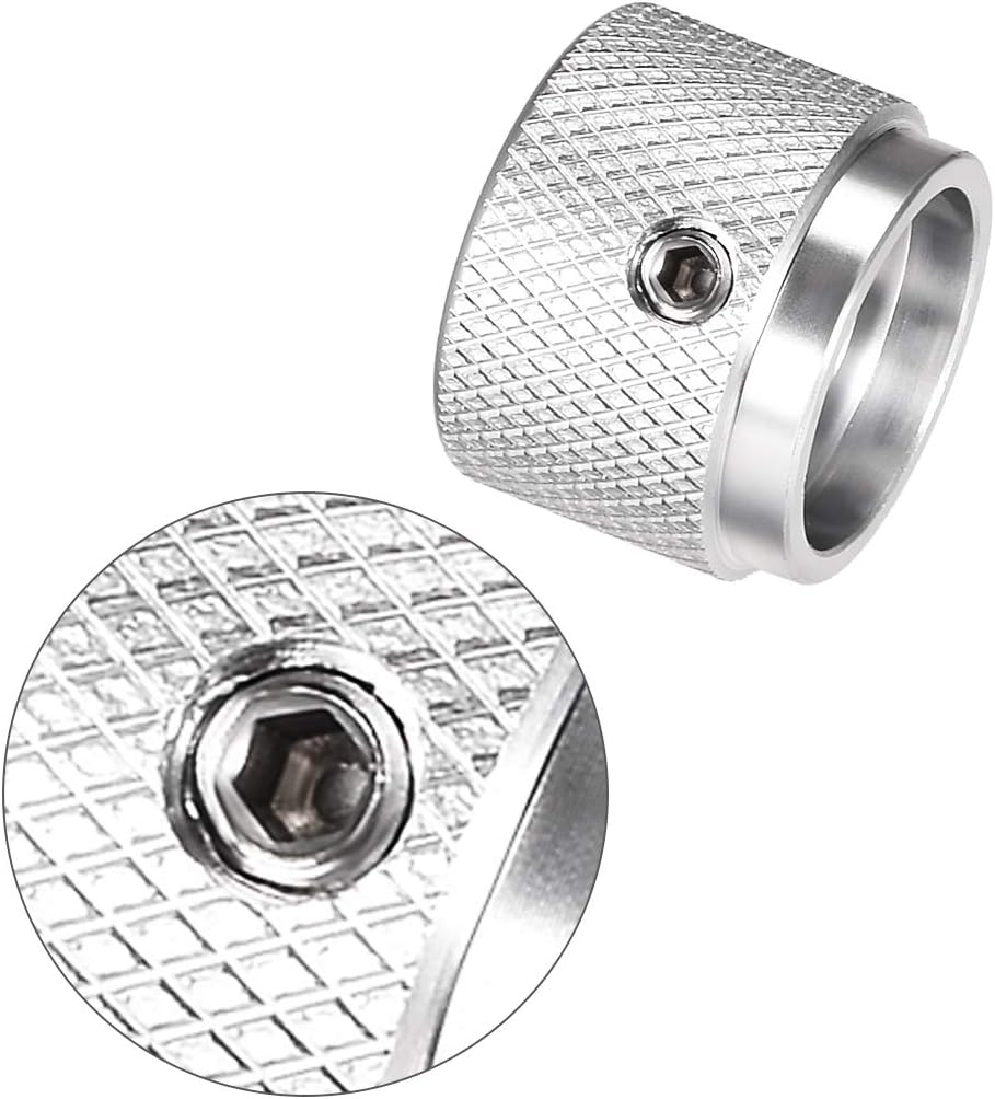 sourcing map Stereo Knob, 20 * 6 * 15.5 mm Aluminium Alloy, Volume Control Knobs, Sliver, Silver, 1pcs #7 - Image 4
