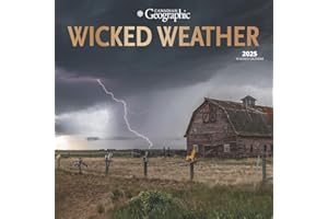 Canadian Geographic Wicked Weather OFFICIAL | 2025 12 x 24 Inch Monthly Square Wall Calendar | Foil Stamped Cover | Wyman Pub