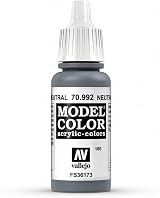 Vallejo Model Color Neutral Grey 17 ml Acrylic Paint Eyedropper Bottle view 1