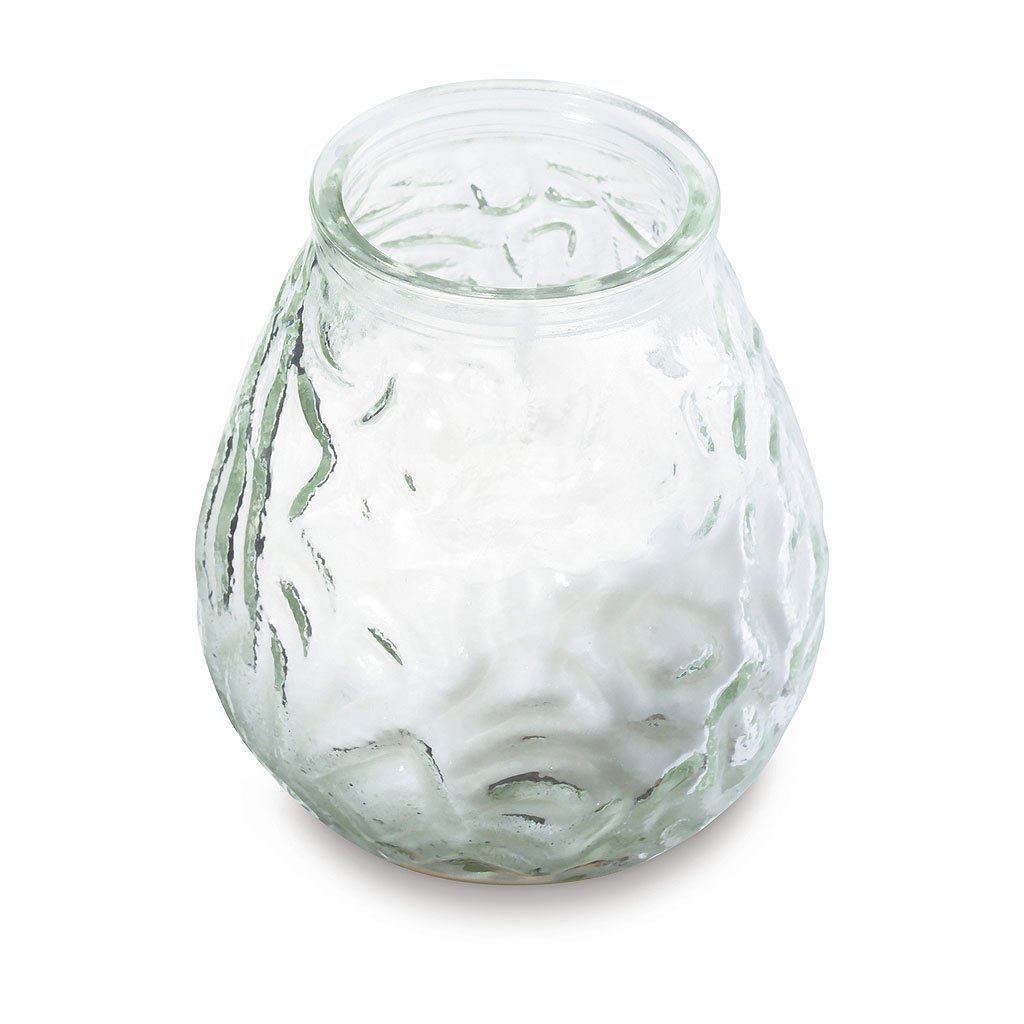 Bolsius 103822580300 Low Boy Bar Light with Candle, 75 hours, White (Pack of 12)