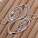 Bangood Women's Silver Plated Three Oval Eardrop Dangle Earrings