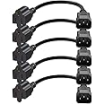 CableCreation [5-Pack] 1 Feet Standard Computer Power Adapter Cord NEMA 5-15R to IEC320 C14, 0.3M / Black
