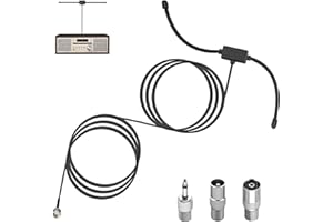 AMTAM DAB FM Radio Antenna DAB FM Dipole Antenna with 3m Cable for Improved Radio Reception | for Portable Radio Tuner Stereo