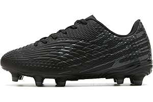 EPIMENO Boys and Girls Soccer Cleats Youth Firm Ground Athletic Outdoor Training Football Shoes for Little and Big Kids