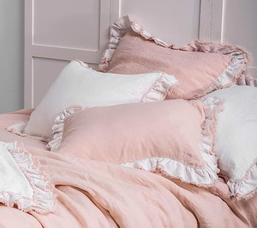 Amazon Com Meadow Park Washed French Linen 2 Pieces Square