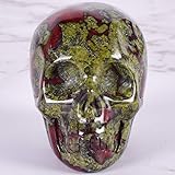 XDH-RTS Dragon Blood Stone Skull Statue Crystal