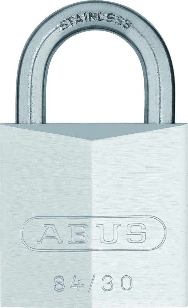 ABUS 20394 Stainless Steel Shackle Chrome Plated Brass Padlock with 8408 Alike Keyed