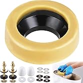 Toilet Wax Ring Replacement Kit, Wax Ring for Toilet Base with Brass Bolt for 3-Inch or 4-Inch Floor-Mounted Toilet Drain Pip