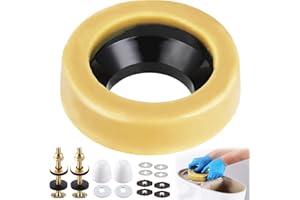 MENNTY Toilet Wax Ring Replacement Kit, Wax Ring for Toilet Base with Brass Bolt for 3-Inch or 4-Inch Floor-Mounted Toilet Drain Pipe