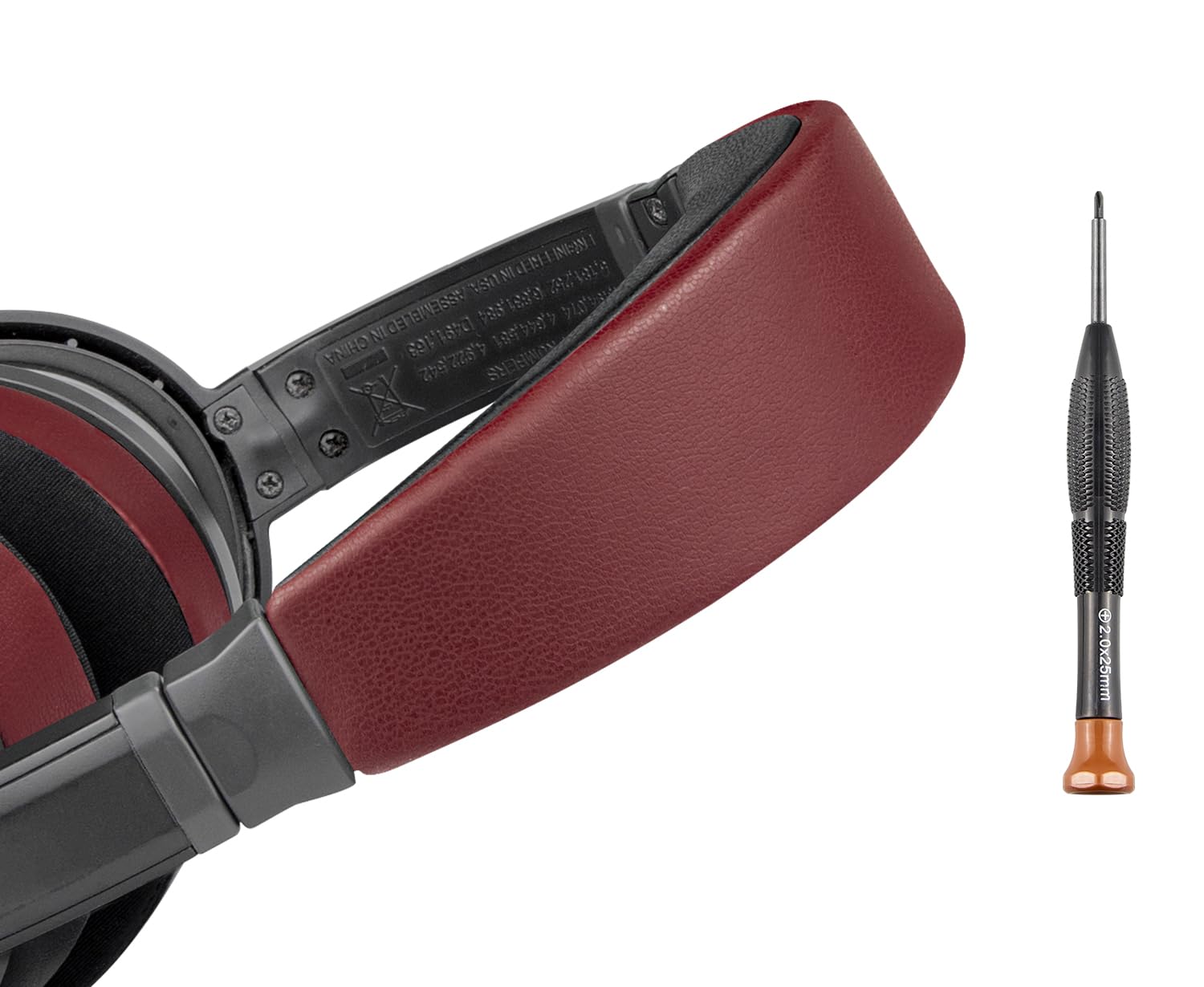 SOULWIT Replacement Headband Pad Kit for Bose QuietComfort 15(QC15)/QuietComfort 2(QC 2) Headphones, Easy DIY Installation - Burgundy