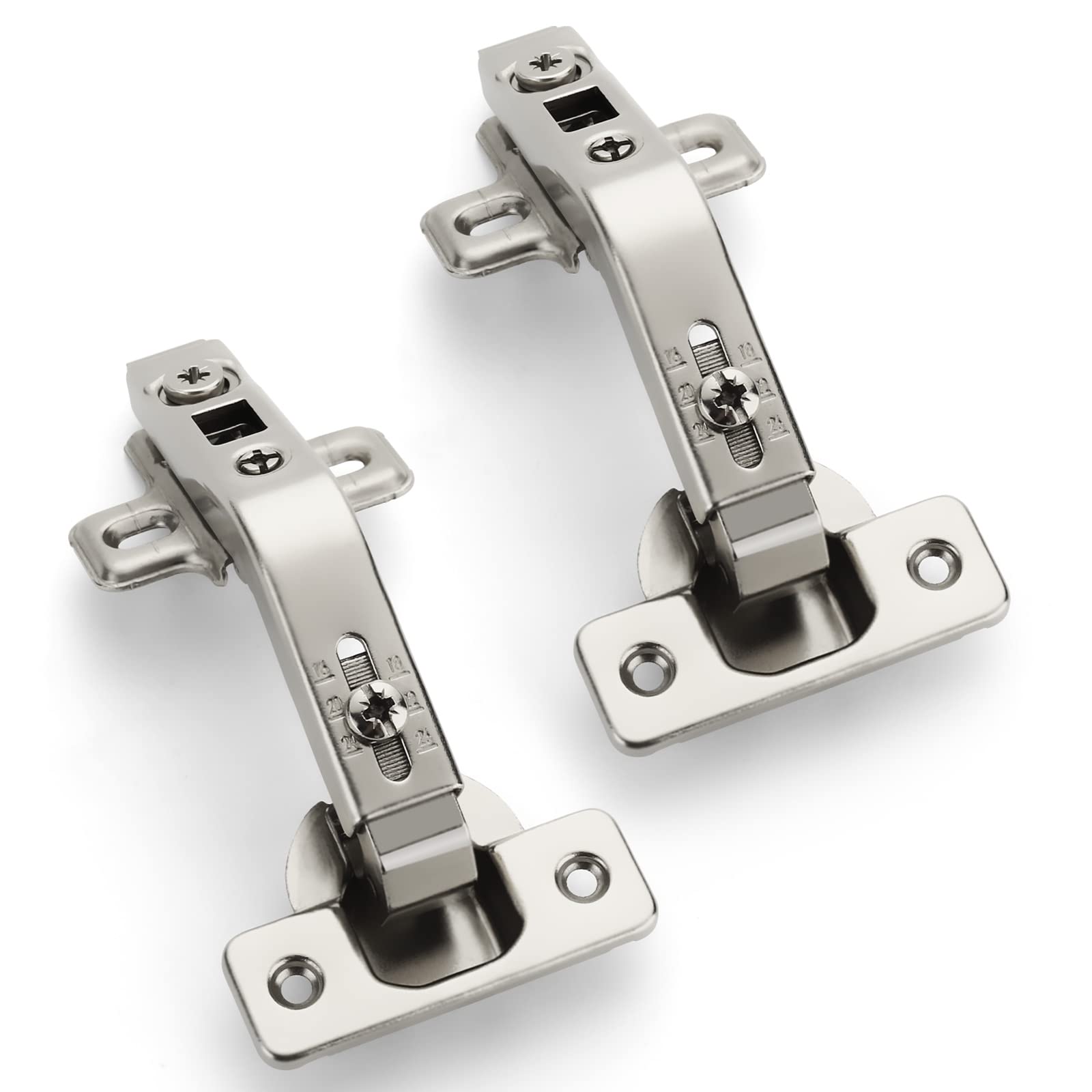 FURNIWARE 1 pair of 135 degree Lazy Susan Hinges, full overlay concealed for cabinet, cupboard, folded door, combination with screws (regular)