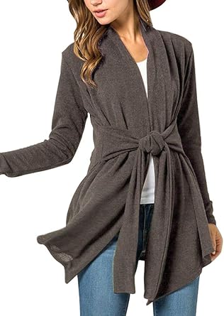 women's cardigan with tie belt