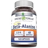 Amazing Formulas Beta Alanine Supplement | 2250 Mg Per Serving | 120 Capsules | Non-GMO | Gluten-Free | Made in USA