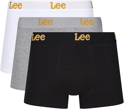 Mens Harkins Boxer Shorts, 3pk Black/White/Grey Marl, XL UK