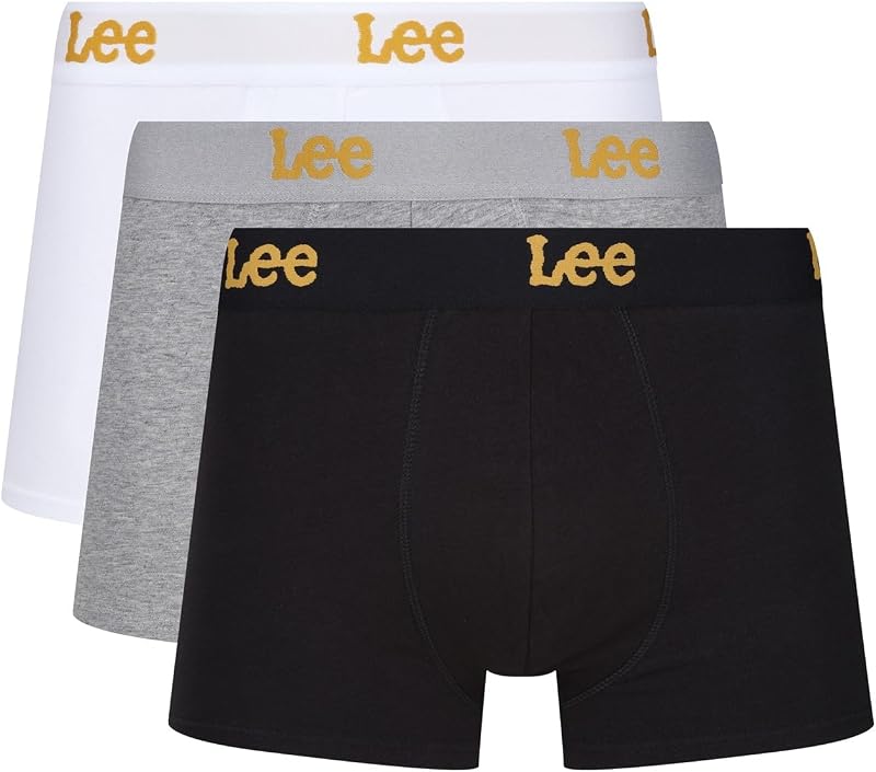 Mens Harkins Boxer Shorts, 3pk Black/White/Grey Marl, XL UK