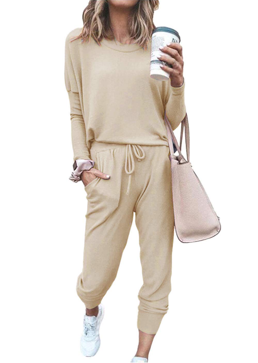 Photo 1 of ETCYY NEW Lounge Sets for Women Sweatsuits Sets Two Piece Outfit Long Sleeve Pant Workout Athletic Tracksuits SIZE M