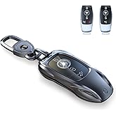 saxsion for Benz Key Fob Cover,Fit A B C E G S R Class SL SLC CLS CLA GLB GLC GLE GLS AMG CLK ML SLK Key Case Shell (Classic Black,for Benz-A)