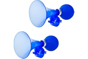 Modengzhe Blue ABS Air Horn for Children's Cycles, Funny Plastic Bike Bugle Clown Horn with Squeeze Bulb