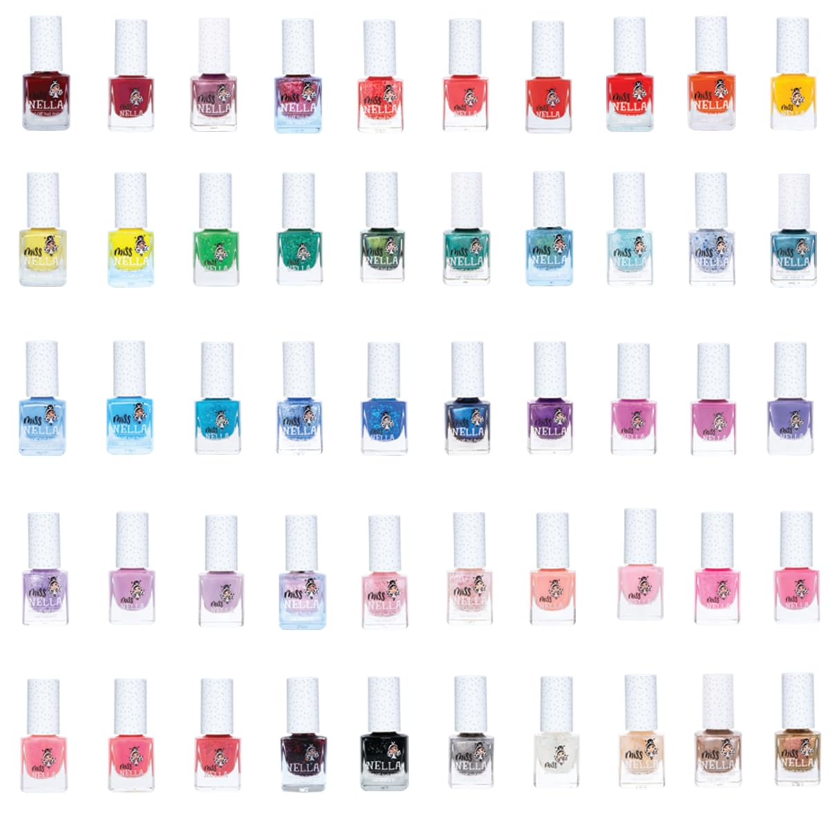 MISS NELLA SUGAR HUGS – Safe Special Pink Glitter Nail Polish for Kids, Non-Toxic & Odor Free Formula for Children and Toddlers, Natural Water Based for Easy Peel Off