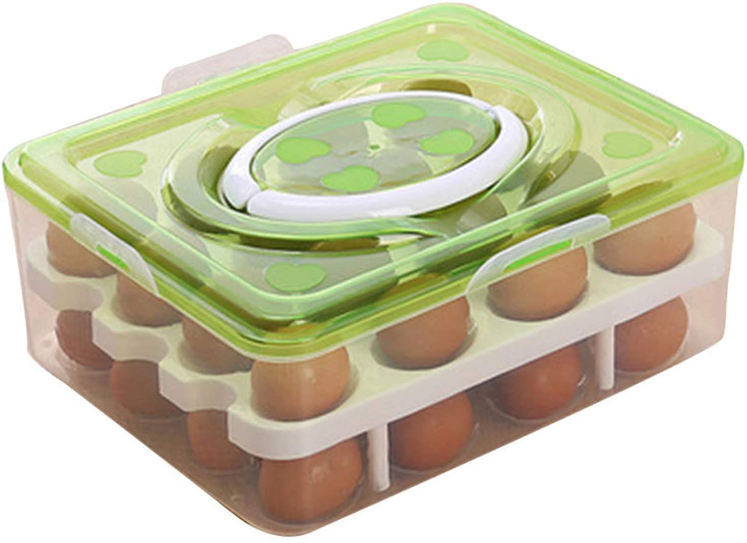 ZOGOZA Double Layer 32 Egg Storage Box/Food Storage Box/Vegetable