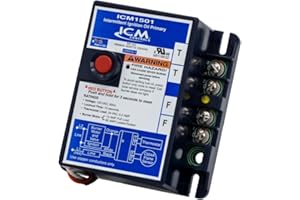 ICM Controls ICM1501 Intermittent Ignition Oil Primary Control – 15-Second Safety Timing, LED Lockout Indicator, Solid-State Flame Sensor – Direct Replacement for Honeywell R8184G Series