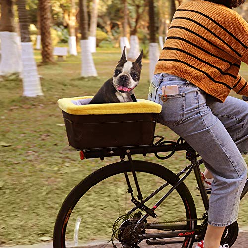 ANZOME Dog Bike Basket Liner, Warm Inside Bike Basket Cover for Small
