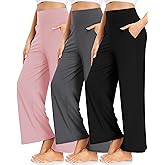 FULLSOFT 3 Pack Women's Wide Leg Yoga Pants Comfy Loose Sweatpants High Waisted Lounge Casual Pants with Pockets