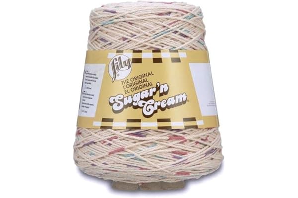 Lily SUGAR N CREAM CONES Potpourri Yarn - 1 Pack of 14oz/400g - Cotton - #4 Medium - 706 Yards - Knitting/Crochet | #4 Worste