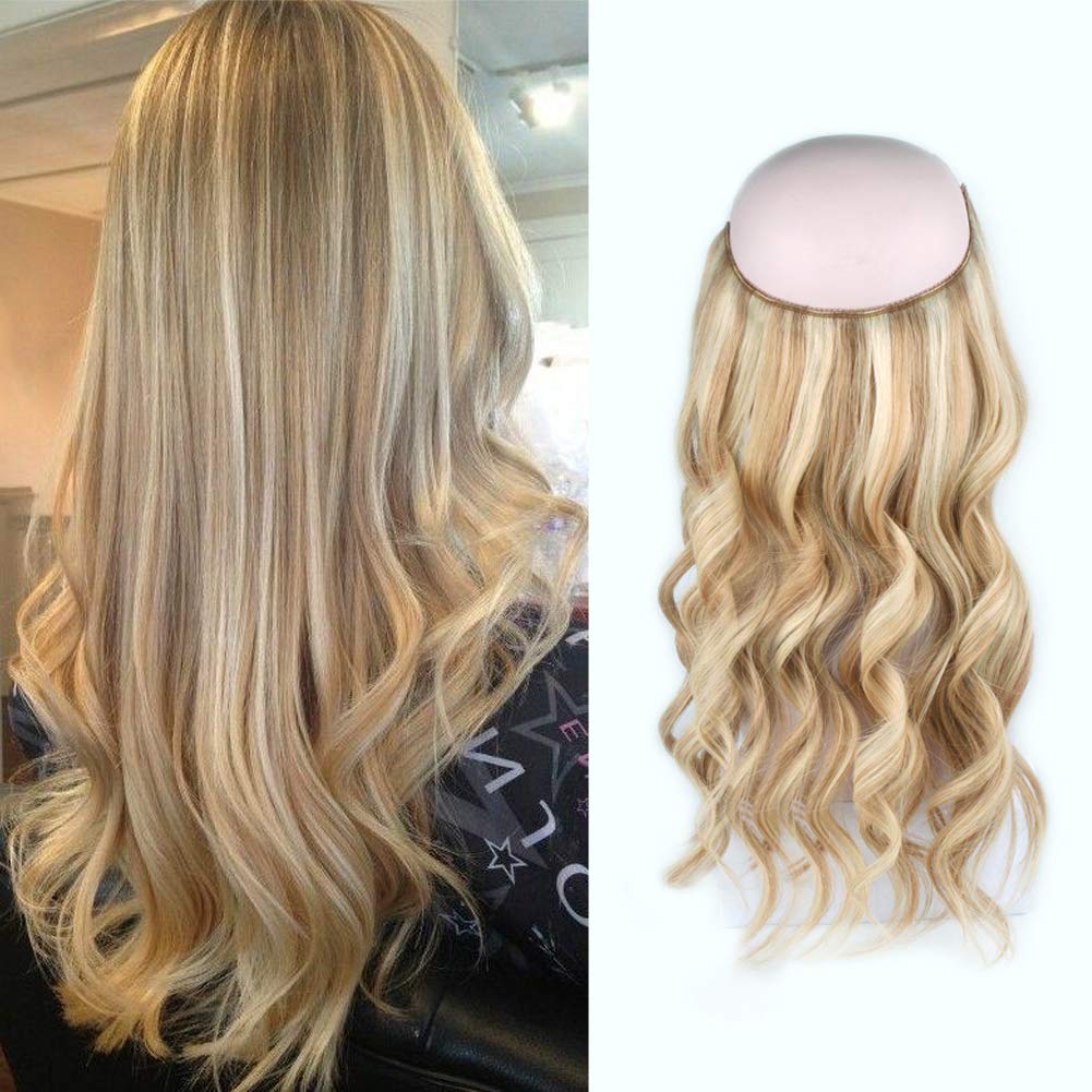 Sassina Halo Extensions Human Hair Highlighted Color Dirty