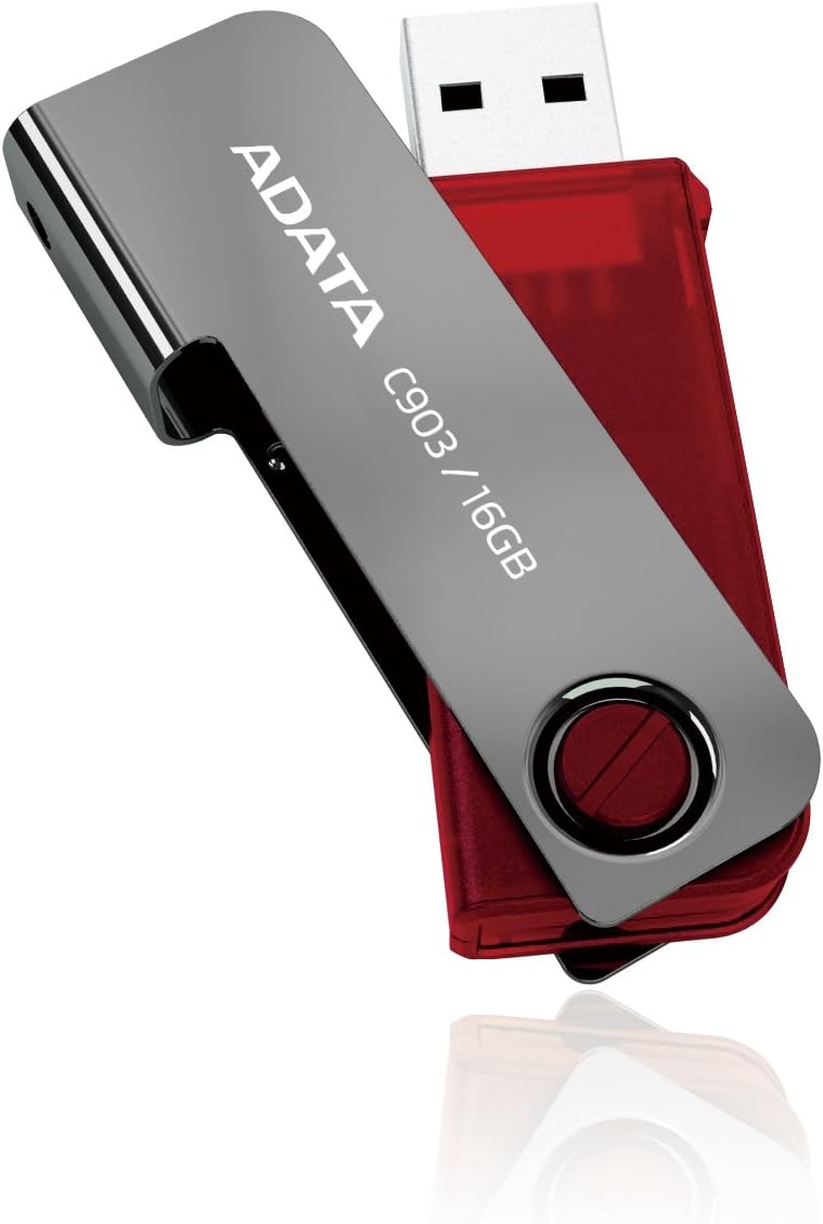 Flash drive USB 16gb a-data superior c903, цвет красный, металл (4718050605446)