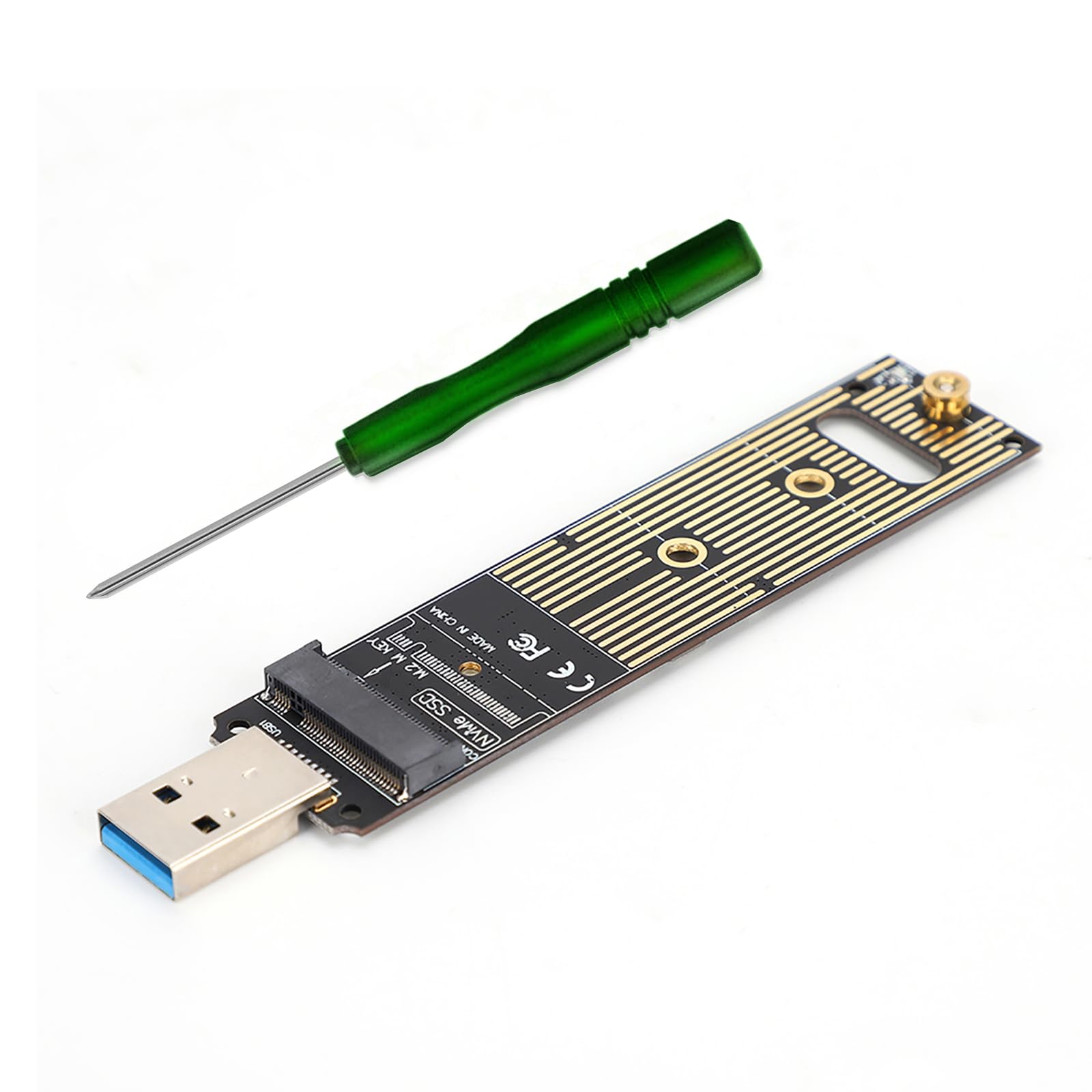 SUNGOOYUE M.2 NVME SSD To USB Adapter, USB to NVME PCIE Hard Disk Converter Board SSD Adapter Card