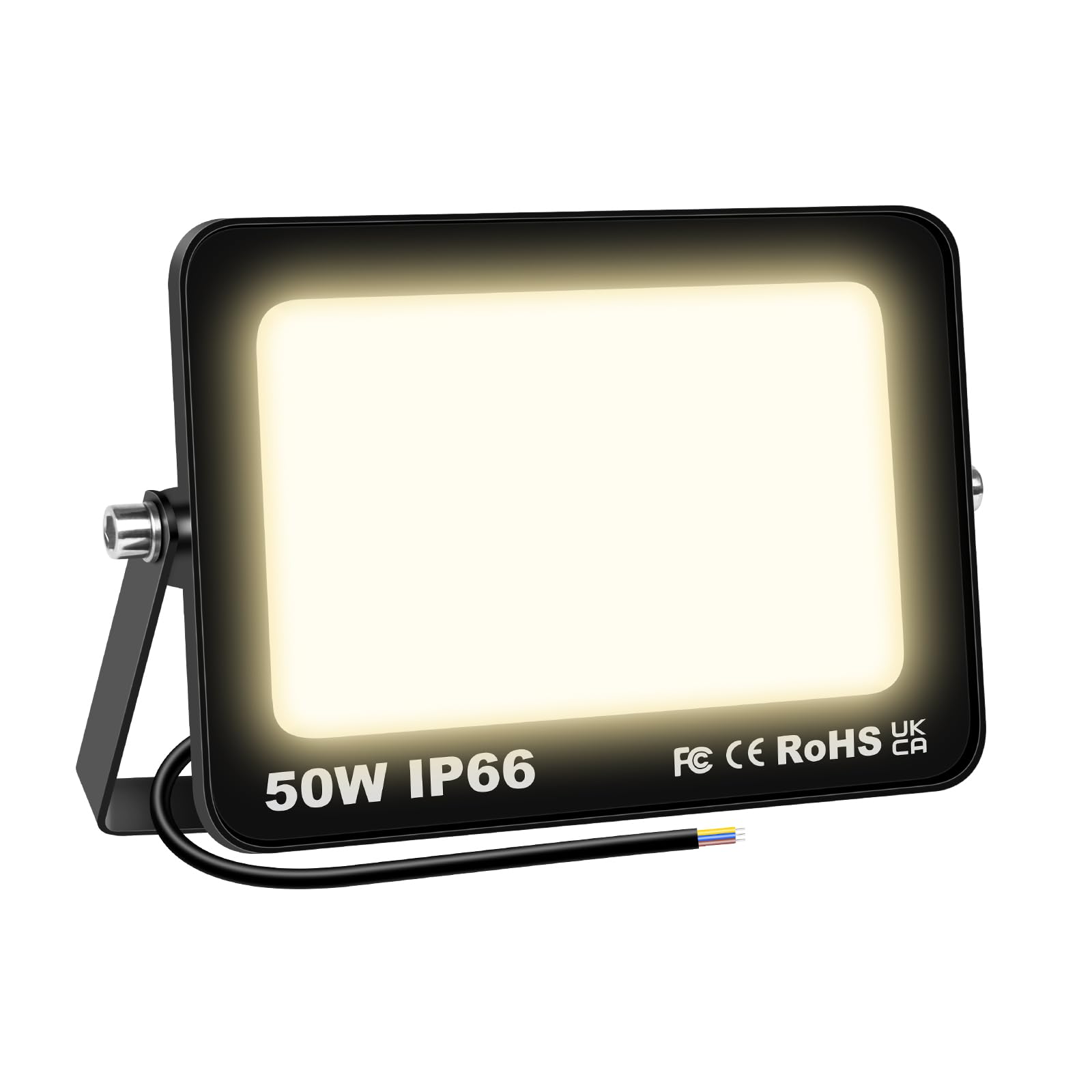 AUXTINGS LED Flood Lights,50W 5000LM Outdoor Security Lights Outside Lamp 4000K Warmwhite Spot Light Exterior Lighting for Yard Backyard House Court Stadium Parking,IP66 Waterproof 175V-260V