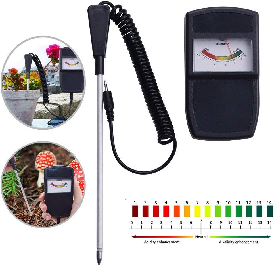 Gakoz Soil PH Measuring Instrument Tester Meter For Farm Plants Crops Flowers Vegetable