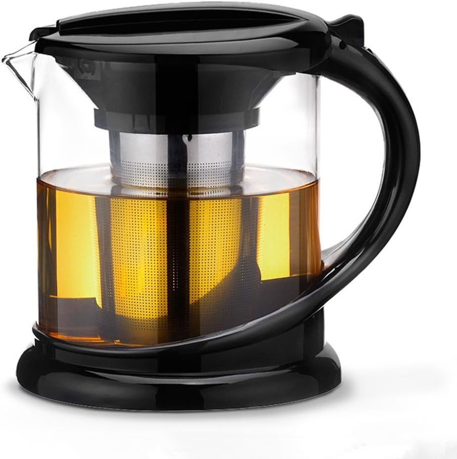 OnePine Safe Tea Kettle,1800ml/68 Cup Clear Glass Teapot with Infuser