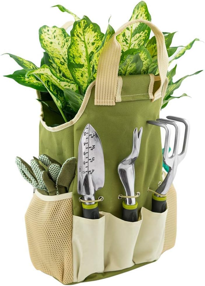 ELDETU Garden Tool Bag, Garden Tote Large Organizer Bag Carrier Garden
