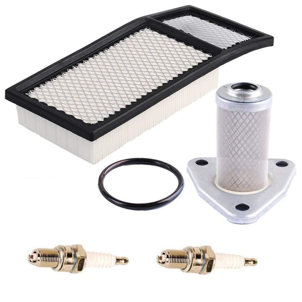 Carkio replacement 72368G01 Air Filter 26591G01 Oil Filter with 2pcs Spark Plug Kit Compatible with EZGO TXT, MEDALIST 4 Cycle 295cc/350cc Golf Cart 1994-2005