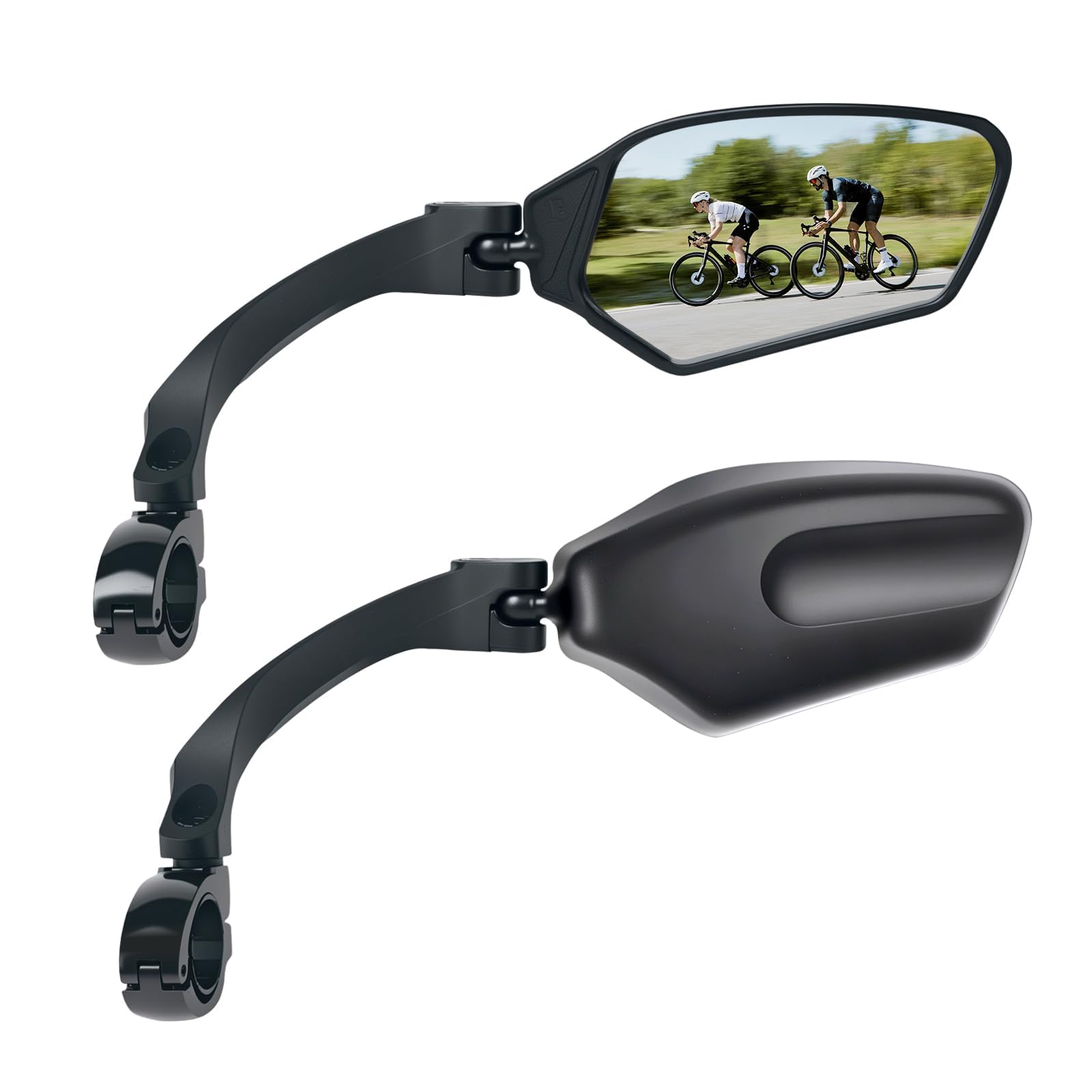 Photo 1 of TXZSXS Adjustable Handlebar Bike Mirror, Shatterproof HD Glass Lens, Universal Fit Rearview Bicycle Mirrors, 360° Rotatable, Compatible with Mountain Bikes, E-bikes, Road Bikes(1 Pair)