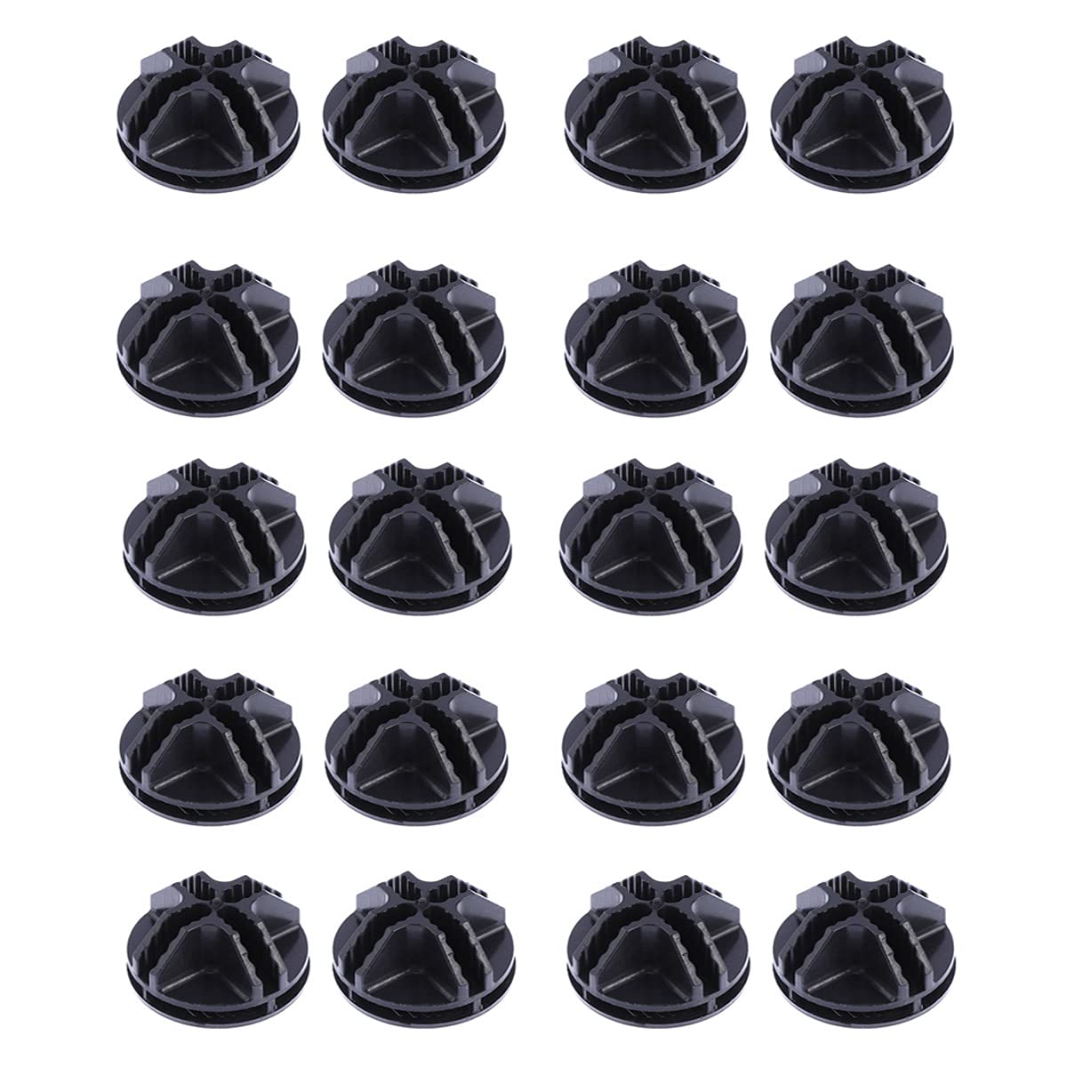 20 Units Plastic Wire Cube Connectors for Organiser Cabinet and Wire Grid Bucket Storage (Black)
