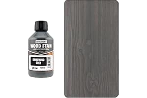 Littlefair's Wood Stain Water Based - 8.5oz/250ml - Indoor Furniture Stain Light & Dark Finishes - Special Non Toxic & Eco Friendly Formula - Wood Stain for Crafts - Color: Driftwood Grey