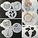 AK ART Kitchenware Sugar Cookie Stencils Set for Valentine's Day Wedding Fondant Cup Cake Decoration Mold (Lovers,Ring,Kiss) Plastic Laser-cut Stencil Template 6pcs (4.5